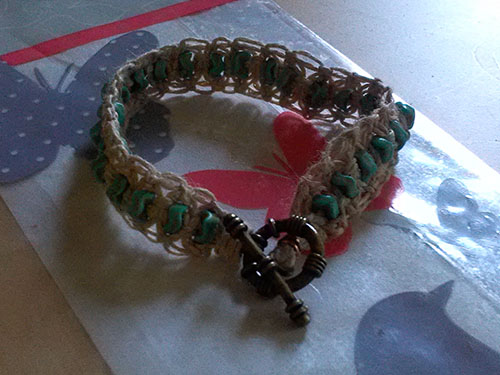 Compressed Stone Bead Bracelet (Finished)